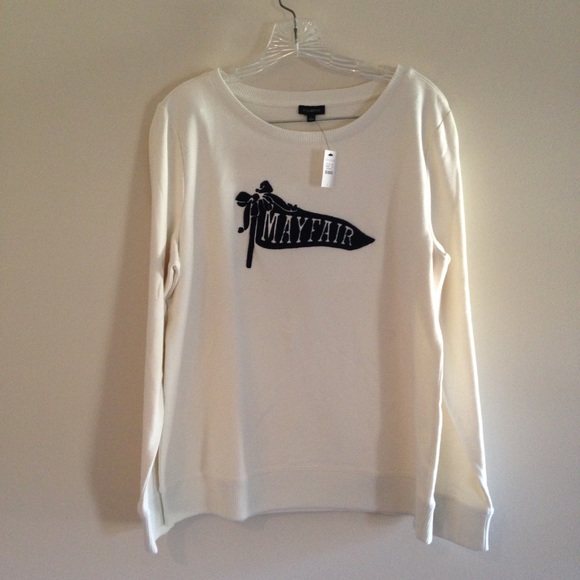 Talbots Tops - NWT Talbots Cream Mayfair Crew Neck Sweatshirt